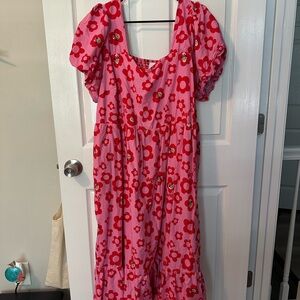 Disney Floral Puff Sleeve Dress